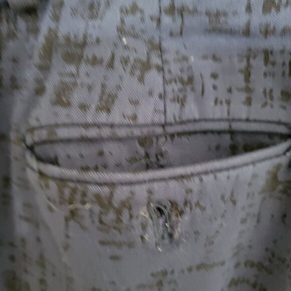 Calvin Klein Size 14 Blue with Black 'Distressing' Pants, Gently Used Condition - Picture 5 of 14